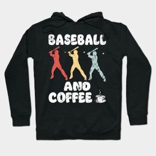 Baseball and Coffee Lover Vintage Hoodie